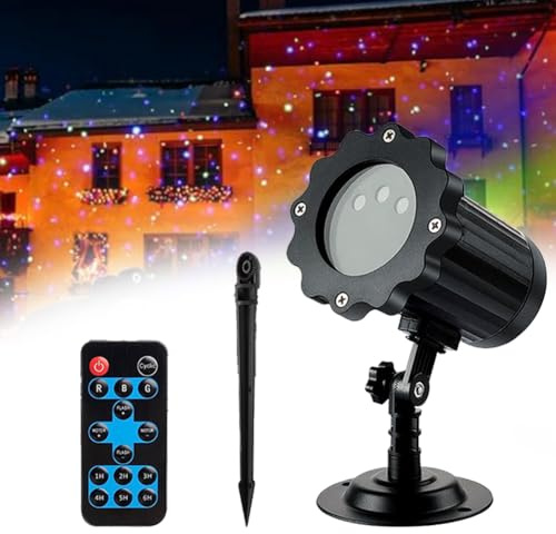 CYTBEK Remote control outdoor dynamic stage light, 5w Starry Sky Projector Light, with 7 Modes Firefly, Remote Timer for Home,for Halloween, Christmas, Home, Party, Garden Decor
