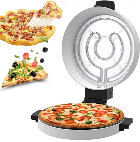 Versatile pizzaiola elettrica da 2000 W: cuoce pizze, bistecche e Altro Ancora Il Forno da banco Antiaderente ha Una Temperatura Regolabile e Un indicatore Luminoso Rosso