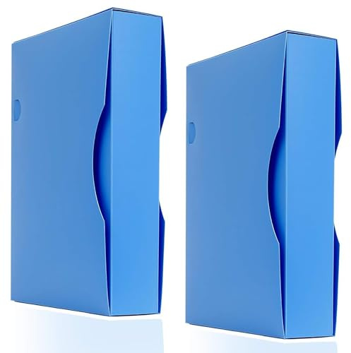 Arpan Raccoglitore per presentazioni, formato A4, con 150 tasche, 300 lati, con maniche in plastica, tasca in poliestere (colore blu, confezione da 2)