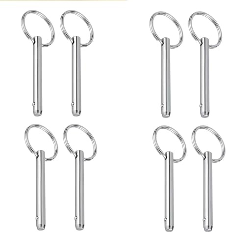 8 PCS Perno Sgancio Rapido - Perni a sgancio rapido con estremità a Sfera caricata a Molla - Acciaio al Carbonio nichelato per Bimini Top