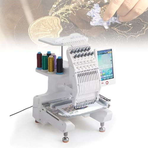 Smarte Stickmaschine mit automatischem Fadentrimmen, LCD-Display, 500 vorgespeicherte Muster für kreative Nähprojekte