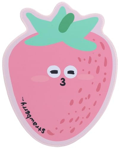 DIYEAH Alfombrilla De Ratón para Escritorio Kawaii De Fresa 10.82X8.66X0.15In Superficie Lisa para Precisión Base Antideslizante Bordes Cosidos Ideal para Trabajo Y Juegos