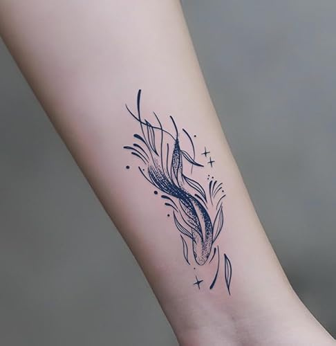 Tatuajes Temporales Adultos De 2 Piezas, Estilo Chino, Tinta De Carpa A Base De Hierbas, Resistente Al Agua, Para Mujer, Duración De Dos Semanas, Para Muñeca, Brazo, Jugo, Semipermanente, Calcomanias
