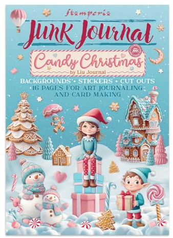 Stamperia - Junk Journal Stickers, Cut-Outs, and Backgrounds for Scrapbooks, Albums, Card Making, Bullet Journalling and More, Perfect for Hobbies, Crafts, and Gifting (Candy Christmas)