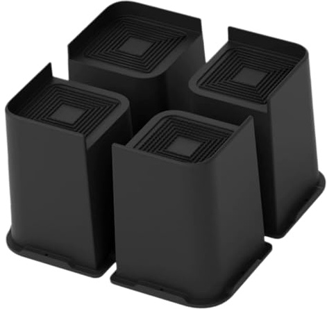 Ipetboom 4pcs Bed Lifters Furniture Risers Table Leg Lifts Blocks Raised Bed Foot Pad Scratch Protector for Couch