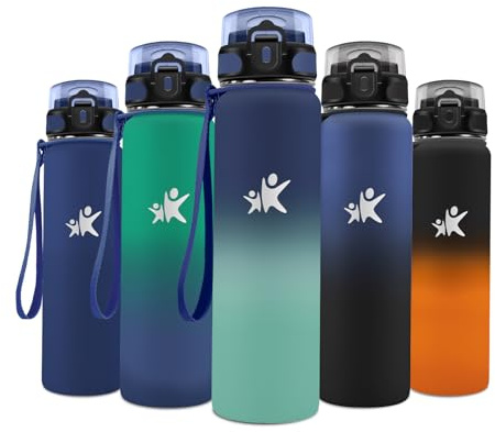 Borraccia Termica 1L, Bottiglia Acqua con Cannuccia, senza BPA, Antigoccia, Riutilizzabile, per Palestra, Bodybuilding, Viaggio