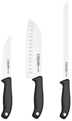 3 Claveles EVO Set De Cuchillos, Acero, 26.6 x 9.8 x 1.5 cm
