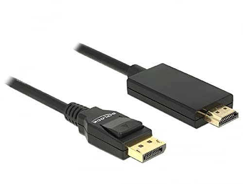 Delock Kabel DisplayPort 1.2 Stecker > High Speed HDMI-A Stecker Passiv 4K 30 Hz 1 m schwarz