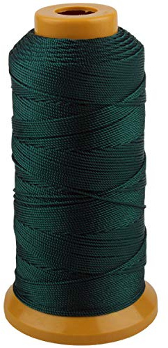 McFanBe 656 Feet Twisted Nylon Line Twine String Cord for Gardening Marking DIY Projects Crafting Masonry (1mm-656 feet, Dark Green)