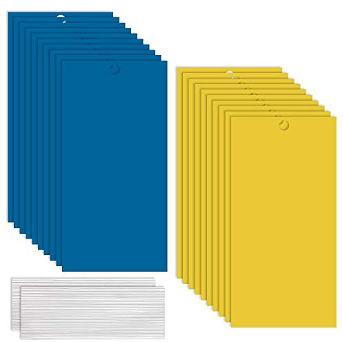 GiantGo 40 Pezzi Trappole Appiccicose - Acchiappa Mosche - Mosche Trappola - Anti Mosche per Insetti per Mosca Bianca, Mosca della Frutta, Afidi, Minatori Fogliari, Cicaline