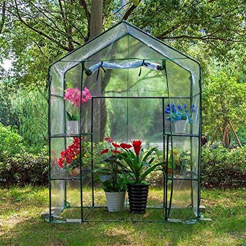 HKPLDE Gehen-Im Gewächshaus, Tragbarer Spaziergang-im Gewächshaus Instant Pop-up Schnelle Einrichtung Indoor Outdoor Plant Gardening Gewächshaus Baldachin-Transparent