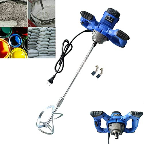 Mezclador de Pintura y Mortero 120mm M14 de Diámetro Mezclador de Mortero 6 Niveles Agitador Mano 2600W 1500 RPM Herramienta de mano para Mezclar yeso