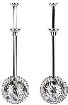 2 Pièces Infuseur à Thé,Infuseur Thé Inox à Long Manche,Infuseur The pour Tasse Filtre The pour Tasse Acier Inoxydable,Cuillere a The Infuseur,Boule a Thé