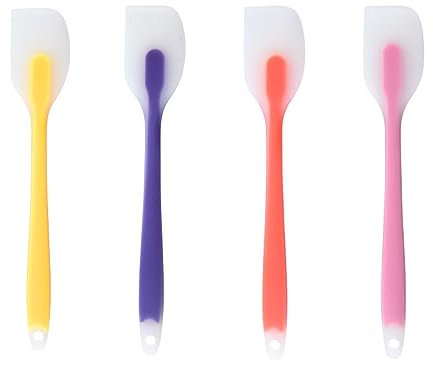Espátulas Silicona Cocina, Espátula Reposteria, Utensilios de Cocina Silicona,4PCS Antiadherente Espátula Resistente al Calor Lengua Silicona Cocina Reposteria Utensilios Antiadherente, Antirrayas