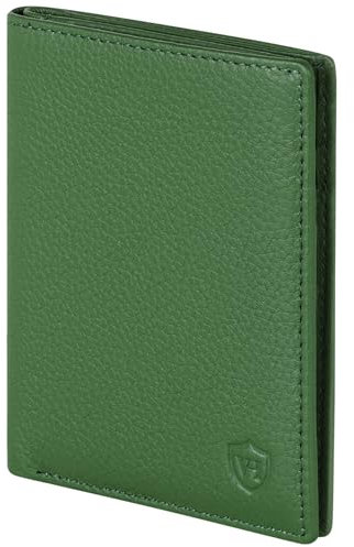 VON HEESEN® Leder Geldbörse Herren & RFID Schutz I Echtleder Geldbeutel für Männer & Damen I Portemonnaie Brieftasche Wallet Portmonee (Grün)