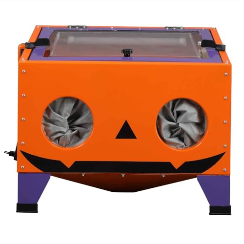 Motorhot 25 Gallon Portable Air Sandblasting Cabinet, 40-80 PSI Bench Top Sand Blaster with Spray Gun & 4 Nozzles, Heavy Duty Steel Rust, Paint, Stain Removal Cabinet