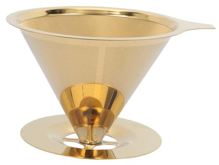 jojofuny Dripper Stainless Steel Funnel Paperless Coffee Filter Drip Coffee Maker