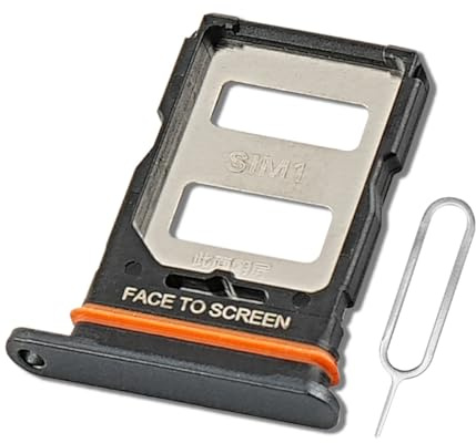 Eonpam Tiroir Carte SIM pour (Xiaomi 12T/12T Pro) Support Qualité d'origine Remplacement Plateau Memory SD Slot Carte SIM avec Aiguille SIM(Noir)