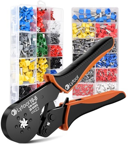 Lytool Cosse à Sertir 0.3-16mm², Embouts de Câblage Double0.5-6mm²