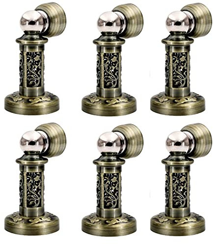 JLBopqaz Magnetischer Türstopper, Hochleistungs-Magnet-Türstopper, Türhalter zur Wand-/Bodenmontage, magnetischer Türfangstopper mit Befestigungsschrauben, Rot (Farbe: Schwarz) (Vert)