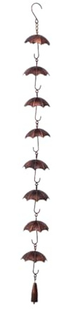 Regenschirme, Regenkette, Wasserablauf, Dachrinnen für Gartendächer, Fallrohr, Windspiele, Dekorationen
