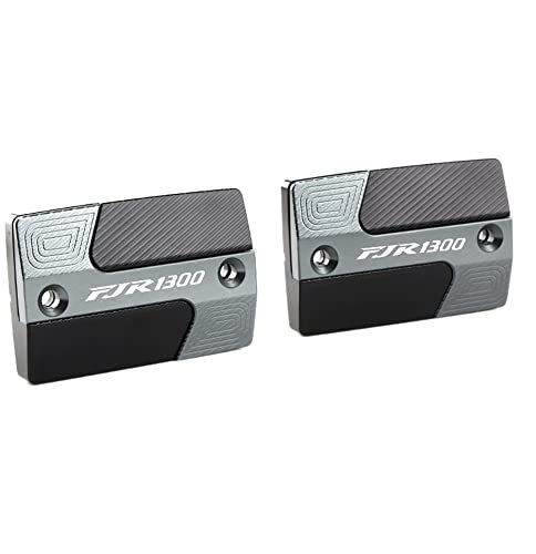 UIBHGVFG Bremsflüssigkeit Reservoir Deckel Bremsöldeckel 1 Paar Für YA&MAHA XJR1300 XJR 1300 FJR1300 FJR 1300 Motorrad CNC Aluminium Vordere Kupplung Bremsflüssigkeitsbehälter Abdeckkappen