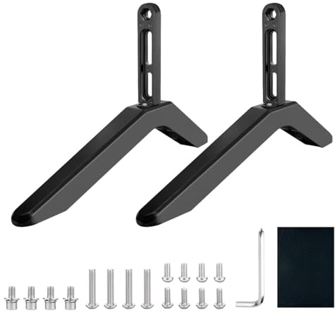 Laroal TV Bas Sockel Fötter TV Stand Mount Ben Universal Bordsskiva TV Stand Bas Ben TV Stand Ben Byte med skruvar för de flesta 32-65” plasma
