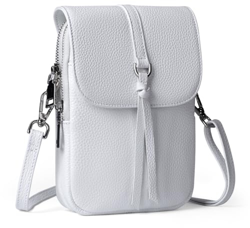 befen Echtleder Handytasche zum Umhängen Damen, RFID-Blockierung Handy Umhängetasche Damen Klein Handtasche Leder, Handytasche mit Geldbörse zum Umhängen, Crossbody Bag mit Verstellbar Schultergurt