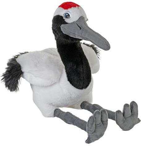 Wild Republic Cuddlekins Eco Grue à Couronne Rouge, Peluche Grue à Couronne Rouge, 12 Pouces, Jouet en Peluche, écologique.