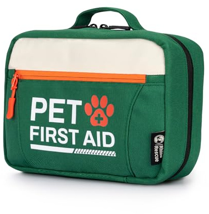 RHINO RESCUE Haustier-Notfall-Set, für Hunde & Katzen, inkl. Thermometer | kompakte Vorratshaltung, für Zuhause, Wandern, Reisen & Camping Erste-Hilfe-Set Notfall-Ausrüstung