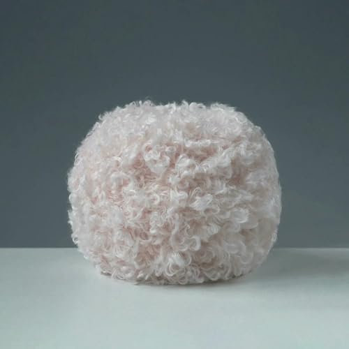 TPIONEER Hilo de Lana de Pelo Rizado de 50 g, Barra de Adorno de Felpa Gruesa, Hilo de Ganchillo para Tejer muñecas, Mantas cálidas, Bolsos, Hilo Suave Tejido a Mano.