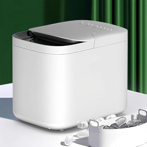 HEIHEIZI Macchina per Il Ghiaccio da Banco - Macchina per Il Ghiaccio Multiuso per Cocktail, caffè e Bibite - Due Dimensioni di Ghiaccio, Telecomando Intelligente Tramite App, per Piccoli Spazi