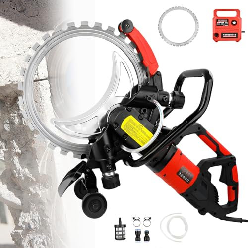 Electric Concrete Saw, Brushless Wall Chaser Cutting Machine, 3000 RPM, Ideal for Granite, Marble, and Stone Cutting