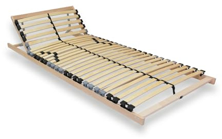Mister Sandman Lattenrost 80 x 200 cm – Stabiler Lattenrahmen zur Selbstmontage – Verstellbares Kopfteil – 7-Zonen-Lattenrost aus Birken-Schichtholz – 28 Federleisten – Für alle Matratzen geeignet