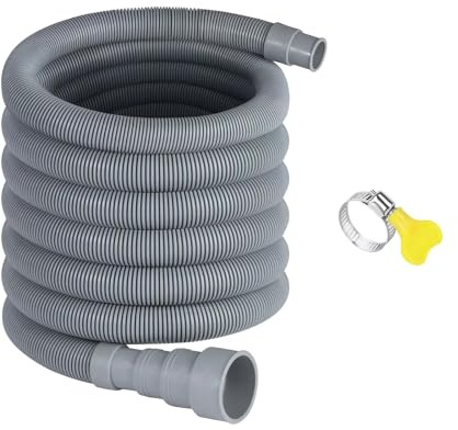 5 Meter Abwasserschlauch Wohnmobil, Abwasserschlauch Wohnwagen,Zusammenklappbarer Ablaufschlauch mit Verstellbarem Adapter,Auslaufsicher & Platzsparend – für Camper,Anhänger (5 Meter)