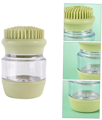 Hohopeti Silikon Hundebadeschwamm und Katzenbadebürste mit Massagekopf Schnelles Reinigen und Sanfte Fellpflege für Dusche und Haustierpflege Grünes Tpr Material