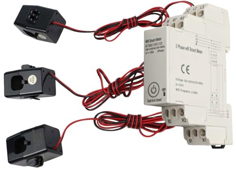 Moliuoly Stromwandler-Smart-Energy-Meter, Energiemanagement, Wechselstrom, 3x230V 400V, bidirektionaler Zähler, Mehrbenutzer-Sharing