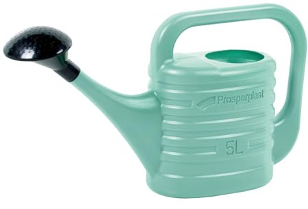 Nordiq - Regadera para Plantas de 5L para Interior y Exterior, Difusor Efecto Lluvia para Riego de Flores de Jardín, Plástico con Sello Antigoteo, Asa de Transporte (Verde Claro)