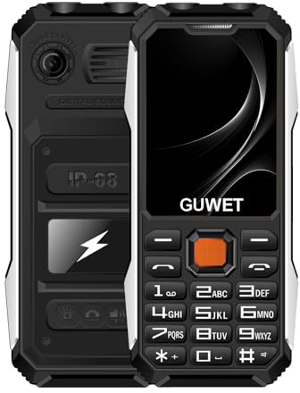 Guwet A6 2G Outdoor Tastenhandy ohne Vertrag, Schwarz