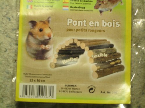 Bubimex 2067 Brücke aus Holz für Nagetiere