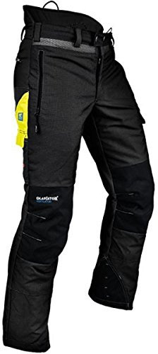 Pfanner - Pantaloni con protezione antitaglio, classe 1, tessuto Gladiator nero M