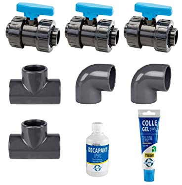 POOLEX B006TB2P6Q - PC-BYPASS-50 - POOLSTAR - Poolex Kit ByPass 50mm - PC-BYPASS-50 - Raccordement de la Pompe à Chaleur au Système de Filtration - Compatible avec la Gamme Poolex (hors Megaline)
