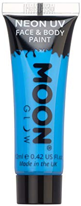 Moon Glow – Intensiv Neon UV Körperfarben Bodypaint - 12ml Blau