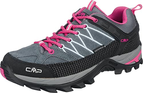 CMP Rigel Low Wmn Trekking Shoes WP, Zapatillas de Senderismo Mujer, Grey-Fuxia-Ice, 40 EU