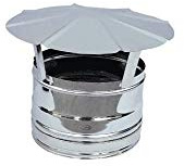 CAPPELLO CINESE FUMAIOLO STUFA A PELLET ACCIAIO INOX D° 100 CANNA FUMARIA