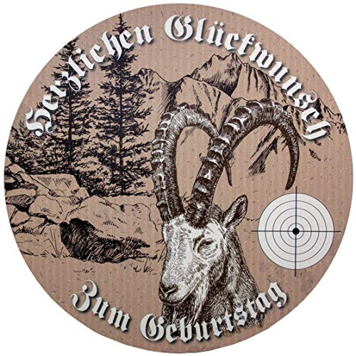 Jagdscheibe, Schützenscheibe, Ehrenscheibe, Jagd-Geschenke, Jagd-Zubehör, Jäger-Geschenke, Zielscheibe, Geburtstagsgeschenk für Jäger, Waidmannsheil