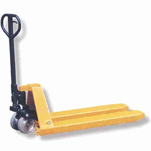 Transpallet sollevatore idraulico manuale grande portata Kg.5000 doppio rullo forche mm.580x1150 elevatore per magazzini per sollevare e spostare merci su pallet in azienda - N2/50F