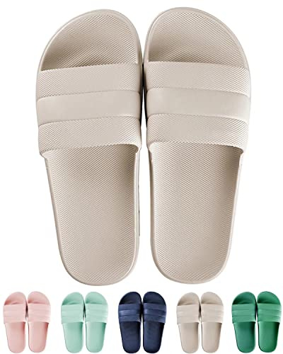 GURGER Zapatos de Playa Mujer Hombre Chanclas Piscina Verano Zapatillas de Casa Deslizantes Sandalias Gris Tamaño 36 37