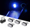 CTRICALVER 5 pièces lumières d'ambiance à LED de voiture bleue, lumières enfichables 5V Mini kit d'éclairage ambiant intérieur pour voitures, ordinateurs portables, prises USB