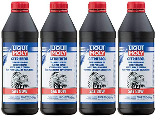ILODA 4X Original Liqui Moly 1L Hochdruck-Getriebeöl Gear Oil Öl (GL4) SAE 80W